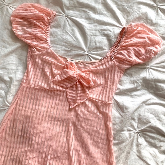 Tularosa Lara Mini in Blush Stripe Swim Coverup - Picture 6 of 9